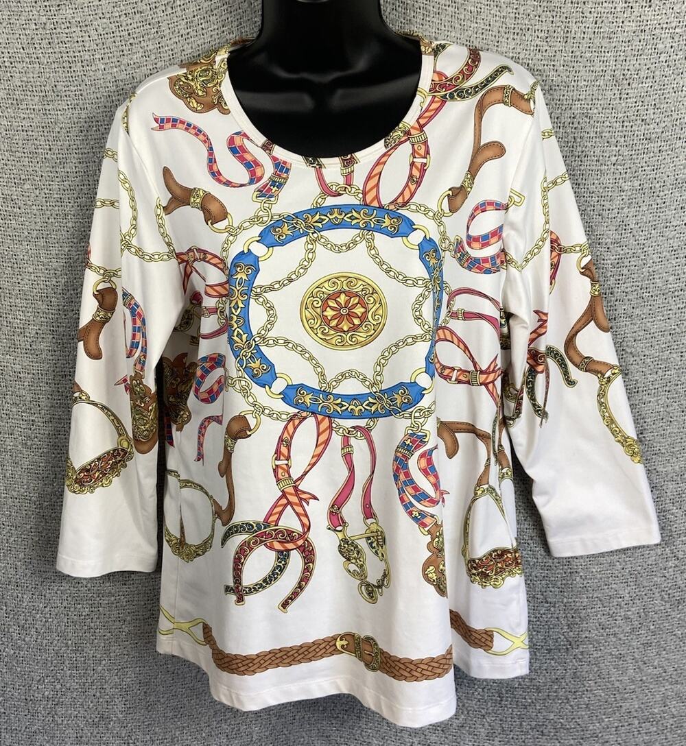 J McLaughlin Neo Courbet’s Signature Top Women’s XL Catalina Cloth Equestrian